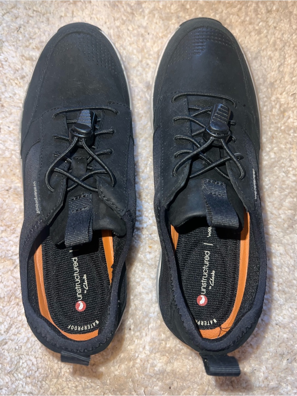 CLARKS WOMENS BLACK COMBI UN CRUISE TIE SNEAKER
